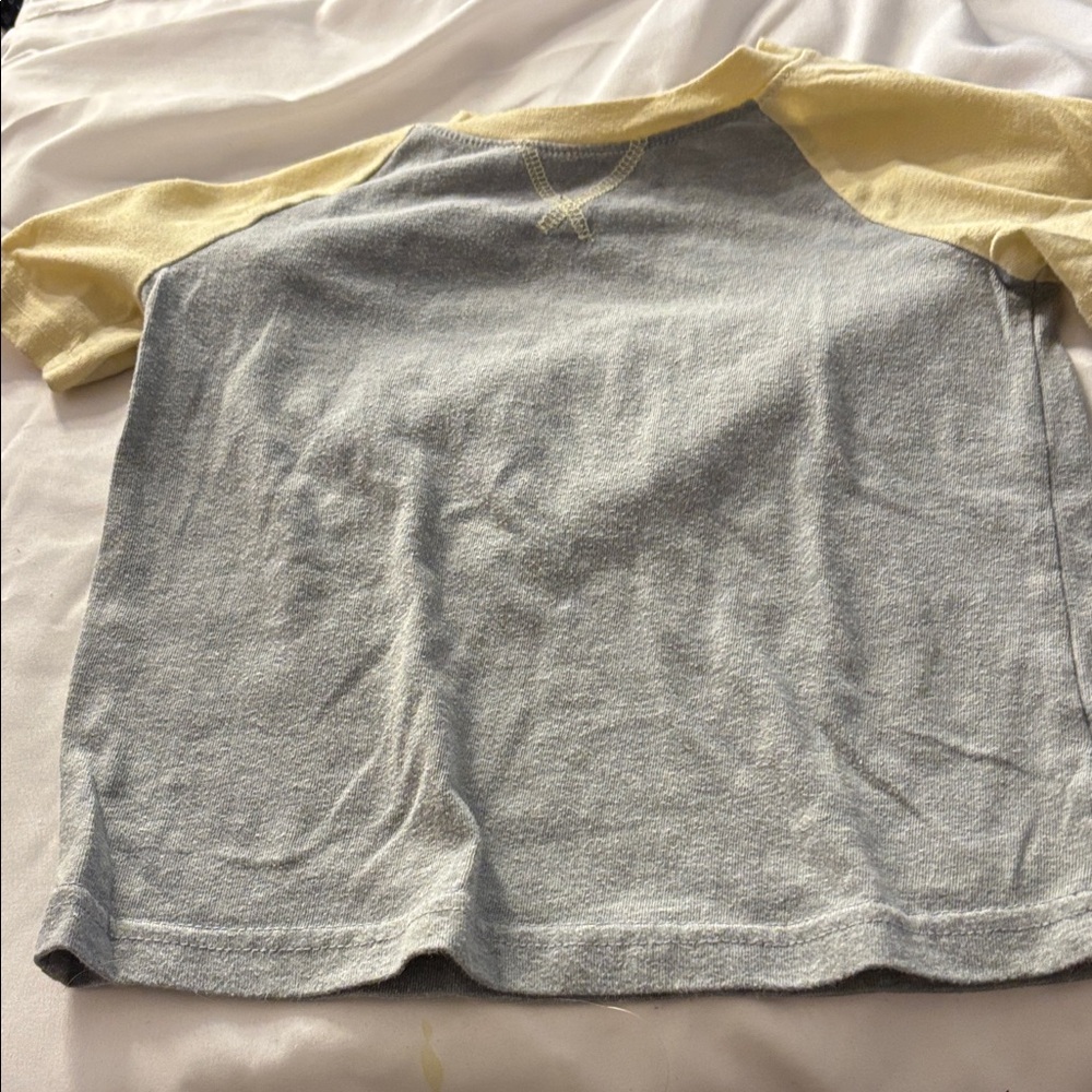 Jumping Beans Gray and Yellow Essential Tee 3T